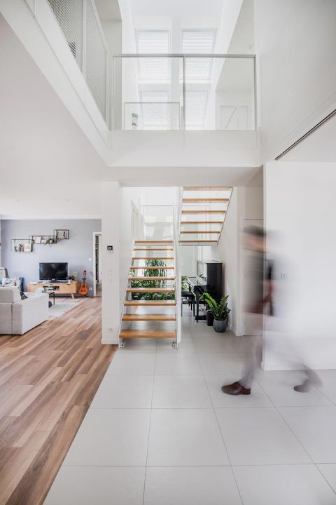 Shooting de cette maison bioclimatique à Betton signée Les Maisons Rennaises.Photographie d'architecture d'intérieure et extérieure Guillaume Ayer